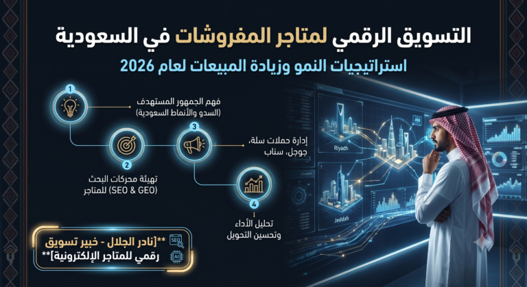 التسويق الرقمي لمتاجر المفروشات في السعودية